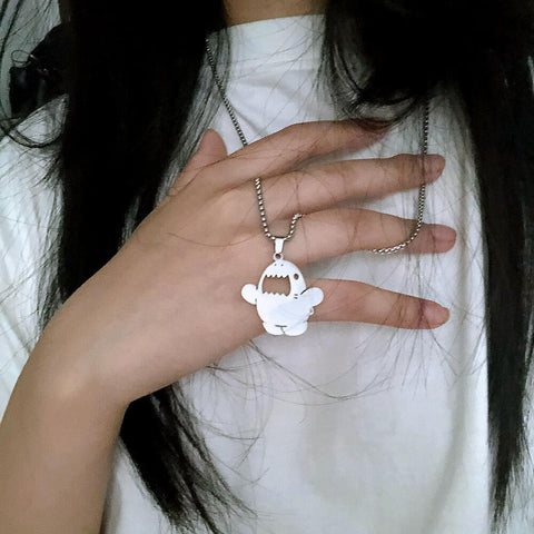 Steel Pendant Necklace For Women Men Cute Korean Fashion -JW01193-Veeddydropshipping