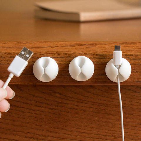 1-5Pcs Cable Winder Cable Organizer Protector Clip Desk Tidy Organiser Wire Cord USB Charger-PA00895-Veeddydropshipping