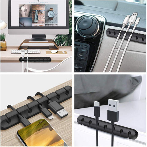 Cable Organizer Silicone USB Cable Winder Management Clips Desktop Cable Holder For Mouse Keyboard-PA00855-Veeddydropshipping