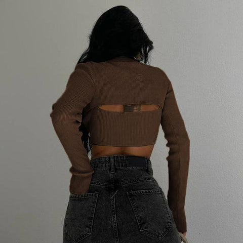 Women Clothing Streetwear Knitted Thread Slim-Veeddydropshipping