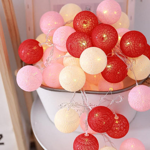 20LED Cotton Balls Garland String Lights Christmas Decorations Outdoor-TI00930-Veeddydropshipping
