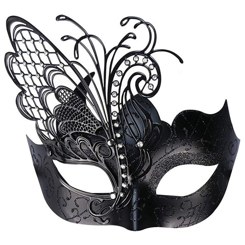 Metallic Wrought Masquerade Mask Halloween-WF01606-Veeddydropshipping