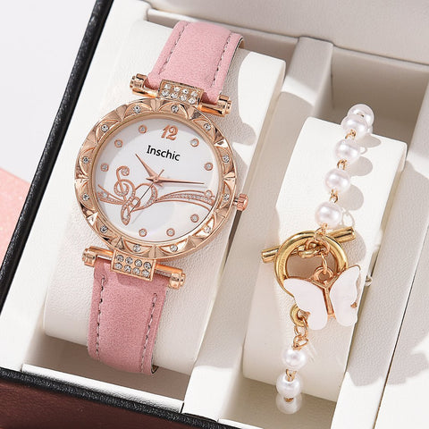 Luxury Ladies Watch Bracelet Set Quartz Wristwatch 2 PCS Set -JW01013-Veeddydropshipping