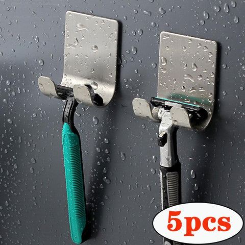 Bathroom Stainless Steel Razor Rack Storage Hook-HA00861-Veeddydropshipping