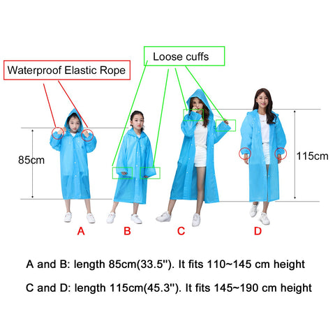 Children Raincoats Adult Raincoat Thickened Waterproof-HA00971-Veeddydropshipping