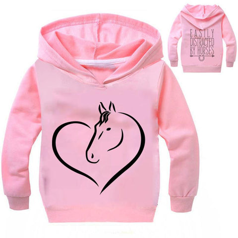 Fashion Horse Printed Hoodie Kids Casual Sweater Boys Long Sleeve TShirt-TB00999-Veeddydropshipping