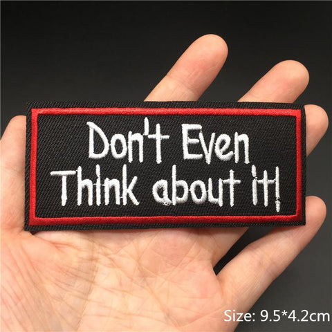 Slogan Embroidery Patch for Clothes-HA00013-Veeddydropshipping