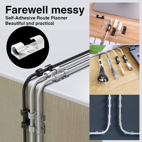 Cable Management Desktop USB Cable Organizer Clips 5/20pcs Computer PC Smart Phone Cable-PA00852-Veeddydropshipping