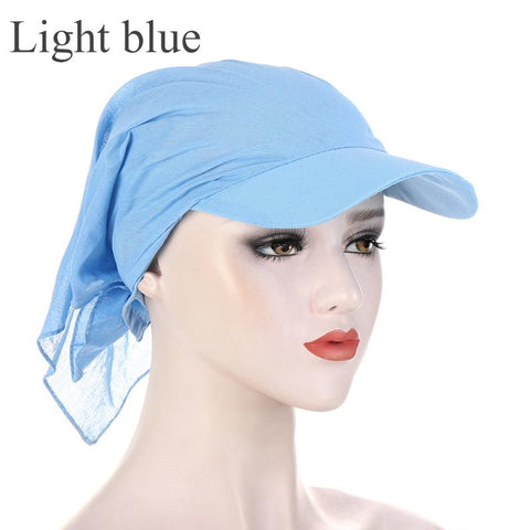 Headscarf Hood Bowknot Long Tail Head Cap-WF01360-Veeddydropshipping