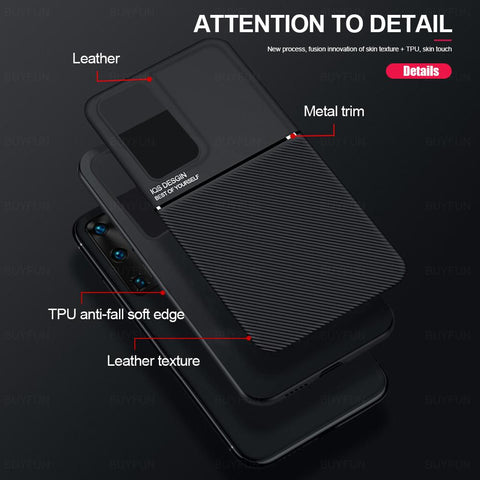 Silicone Car Magnetic Holder Case For Huawei P40 Pro P20 P30 Lite Light Hauwei-PA00269-Veeddydropshipping