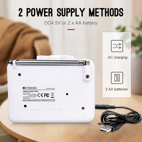 Cassette Playback Radio FM/AM Portable Radio Voice Recorder Support -CE01079-Veeddydropshipping
