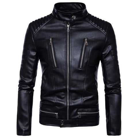 Overcoat Motor Jacket Motorcycle Bikers Punk Man Brand-MF01389-Veeddydropshipping