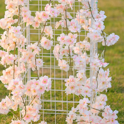 Artificial Sakura Flowers Vine Wedding Garden-HA00680-Veeddydropshipping