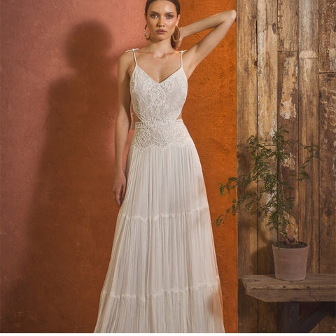 Sexy Sapghetti Straps Wedding Dress-WF01561-Veeddydropshipping