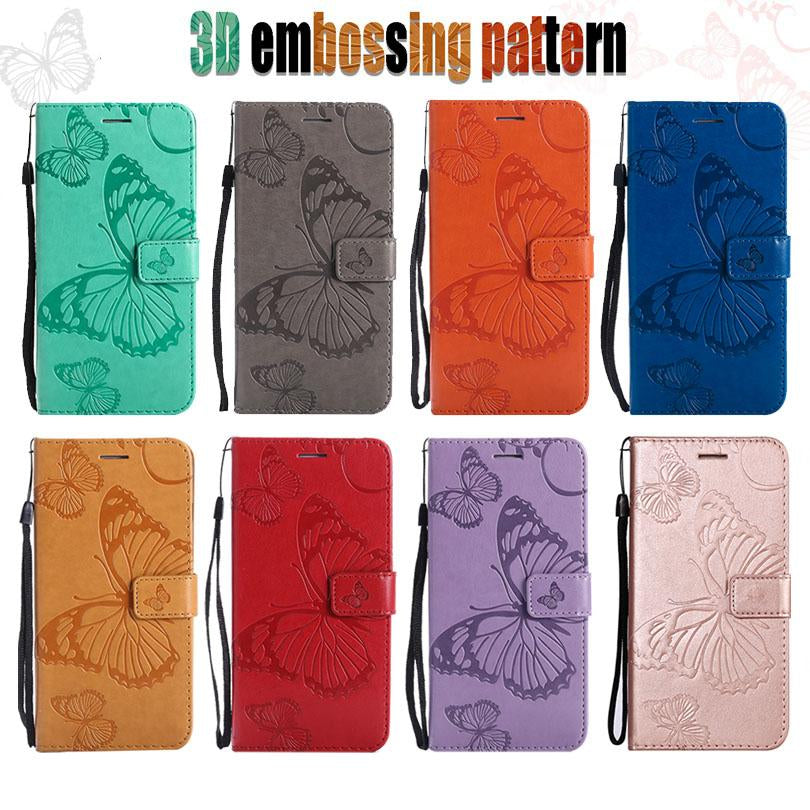 Wallet Flip Butterfly Leather Case For Huawei Honor view 5A 6X 7X-PA00271-Veeddydropshipping