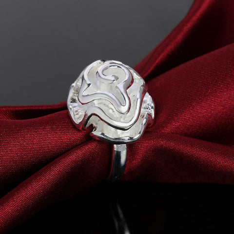 Rose flower 925 Sterling Silver rings Bracelets necklacesearrings Jewelry set  -JW00234-Veeddydropshipping