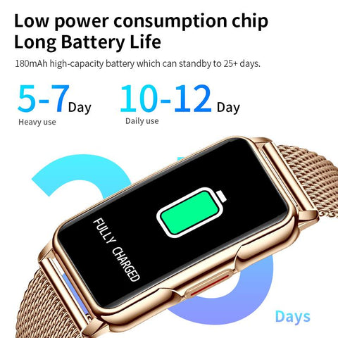 Smart Watch Women Full Touch Screen Bluetooth Call IP67 Waterproof Ladies-CE00547-Veeddydropshipping
