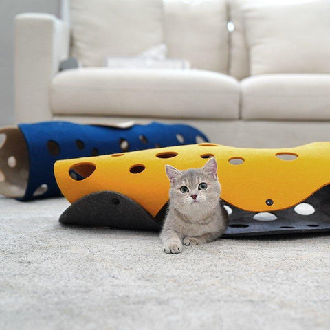 Cat Toy Felt Nest Kitten Tunnel Collapsible-HA01410-Veeddydropshipping