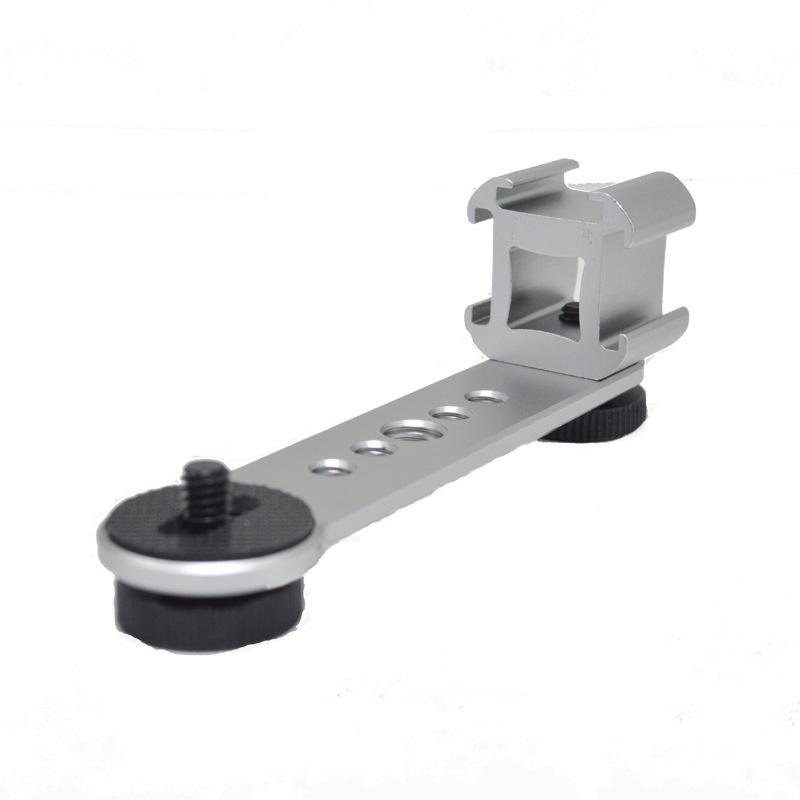 Triple Cold Shoe Mount Bracket Extension Bar With 1/4 Inch &amp; 3/8 Inch -CE00470-Veeddydropshipping