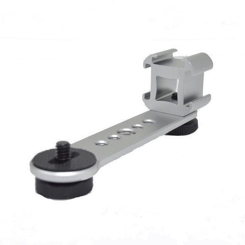 Triple Cold Shoe Mount Bracket Extension Bar With 1/4 Inch &amp; 3/8 Inch -CE00470-Veeddydropshipping