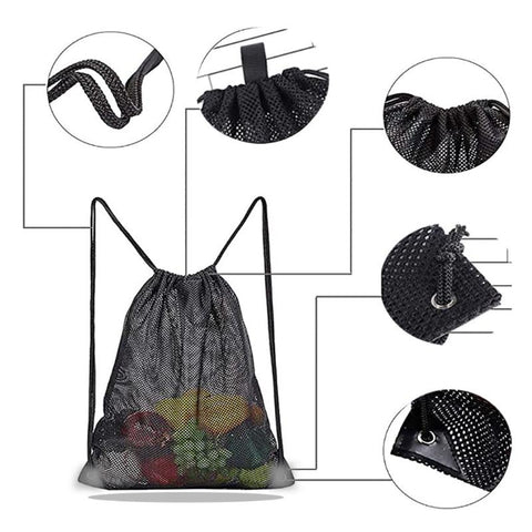 Bag Mesh bag for Pool Toys, Mushroom, Beach-BS00342-Veeddydropshipping