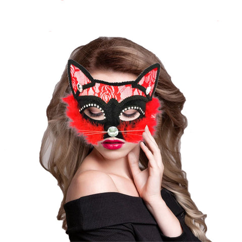 Cosplay Leather Cat Mask Bdsm Fetish-WF01613-Veeddydropshipping