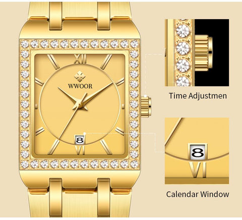 Luxury Watch Fashion Diamonds  Quartz Wristwatch-JW01044-Veeddydropshipping