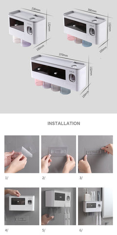 Magnetic Adsorption Inverted Toothbrush Holder-HA01016-Veeddydropshipping