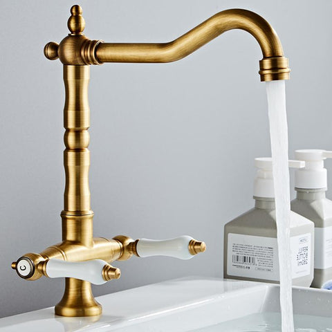 Kitchen Dual Handle Antique Faucet-TI00621-Veeddydropshipping