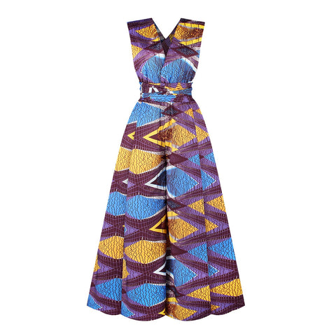 African Clothes Jumpsuit Multi-Wear Style-WF01510-Veeddydropshipping
