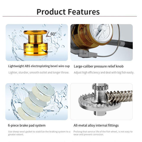 Fishing Reel Metal Movement Spinning Reel Special Price Electroplating Head Fishing -OS00329-Veeddydropshipping