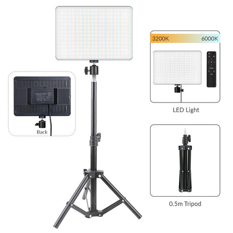 10/14inch LED Video Light Panel Bi-Color 3000K-6000K Photography Lighting-CE00417-Veeddydropshipping