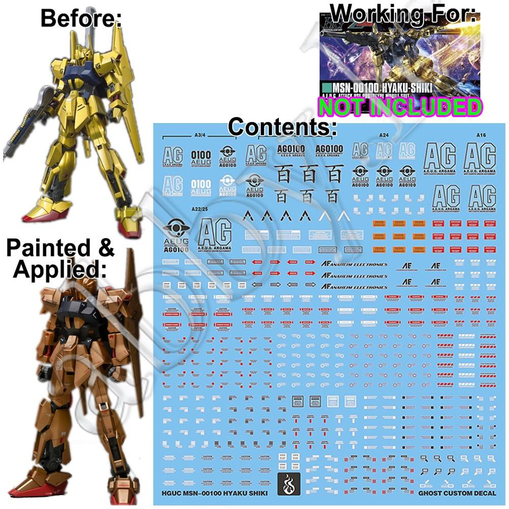 for HG UC 1/144 MSN-00100 Hyaku-Shiki 2016 ver Revive Renewal Water-TB01471-Veeddydropshipping