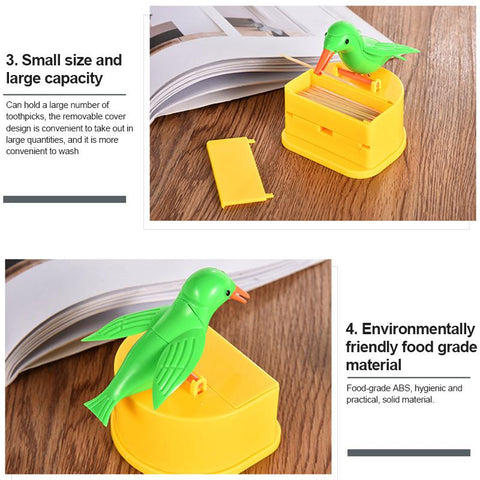 Cute Little Bird Toothpick Container Automatic Toothpick-HA00819-Veeddydropshipping
