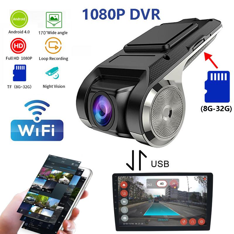 HD USB+Wifi Car Dash DVR Record Front Camera Video 170° Auto Recorder-AM00701-Veeddydropshipping