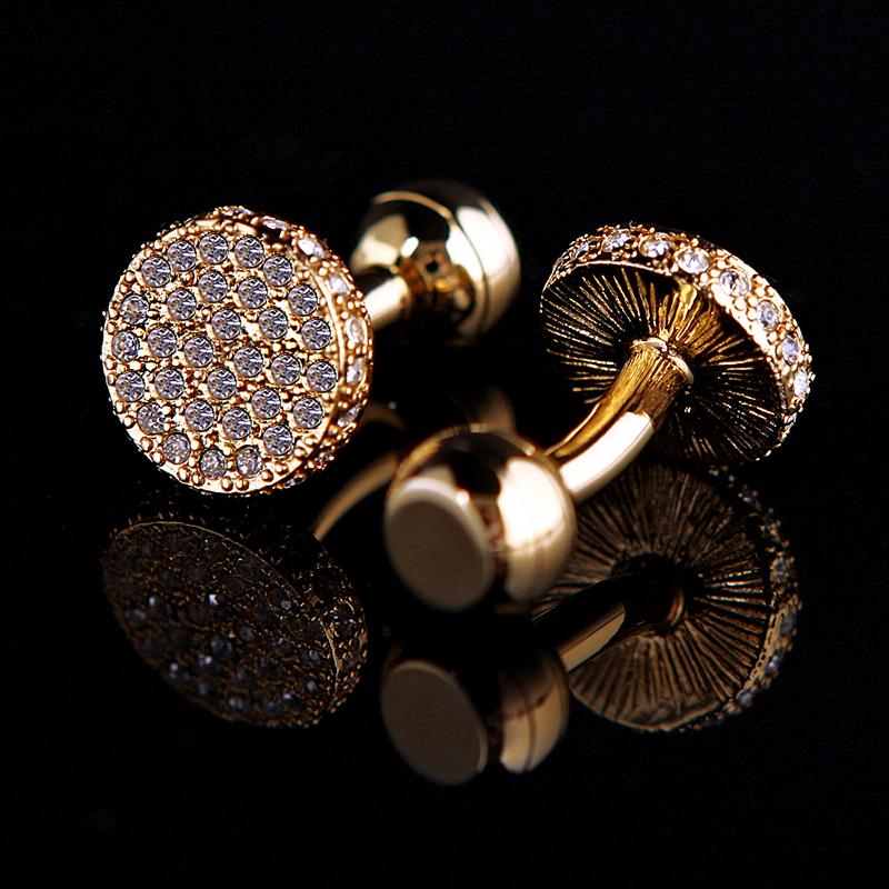 Jewelry shirt cufflinks mens Brand Light Yellow Gold Color -JW01323-Veeddydropshipping