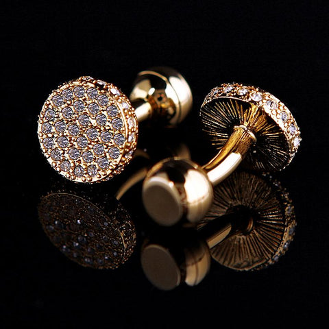 Jewelry shirt cufflinks mens Brand Light Yellow Gold Color -JW01323-Veeddydropshipping