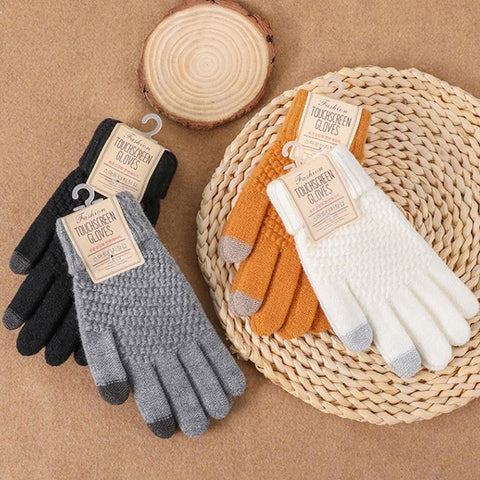Winter Touch Screen Gloves Women Men Warm Stretch Knit Mittens Imitation -OS01102-Veeddydropshipping