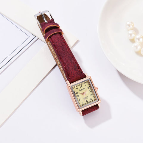 Leather Belt Dress Quartz Clock Square Dial Sport Casual -JW01114-Veeddydropshipping