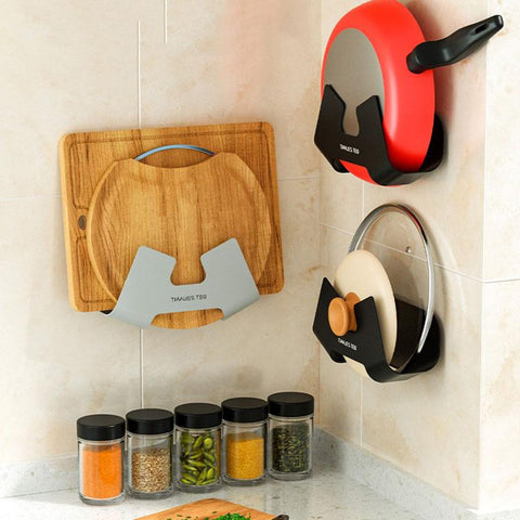 Rack Holder Wall Mounted Pan Pot Pan Cover-HA00994-Veeddydropshipping