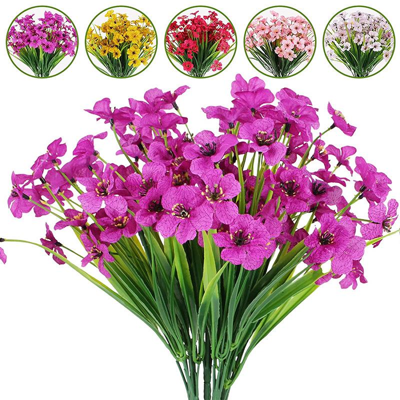 Artificial flower violet Outdoor fake flower-HA00682-Veeddydropshipping