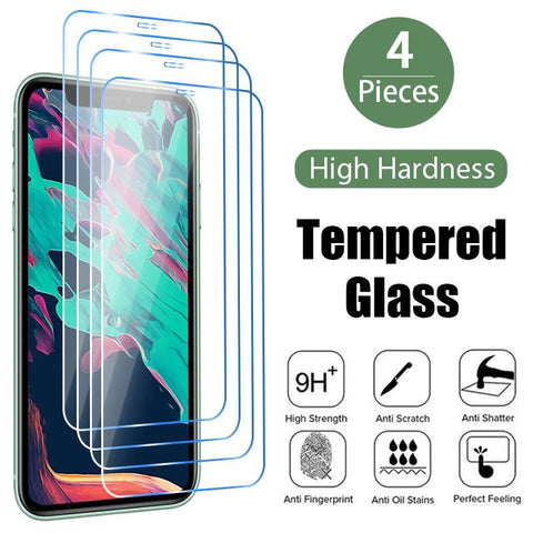 4PCS Tempered Glass for iPhone 13 12 11 Pro Max Mini Screen Protector for iPhone 14 Pro Max-PA00568-Veeddydropshipping