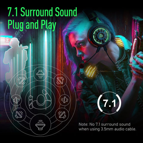 USB Headsets  Surround Sound   Gaming Overear Laptop-CO00405-Veeddydropshipping