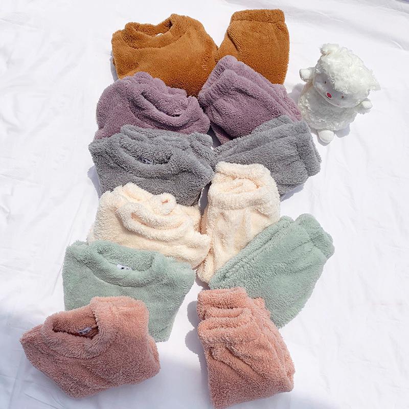 Baby Boy Girls Pajamas Casual Flannel Long Sleeve Sleepwear-TB01080-Veeddydropshipping