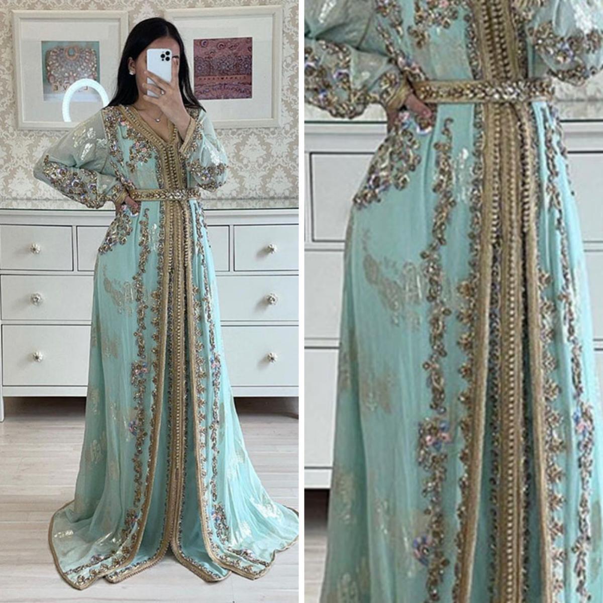 Evening Dresses Lace Long Sleeves-WF01584-Veeddydropshipping