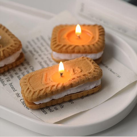 Biscuit Scented Candles Ornaments Food Shape Candles-HA00382-Veeddydropshipping