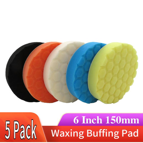 6 Inch 5pcs/Set Sponge Polishing Pad Waxing Buffing Pad Kit-AM00509-Veeddydropshipping