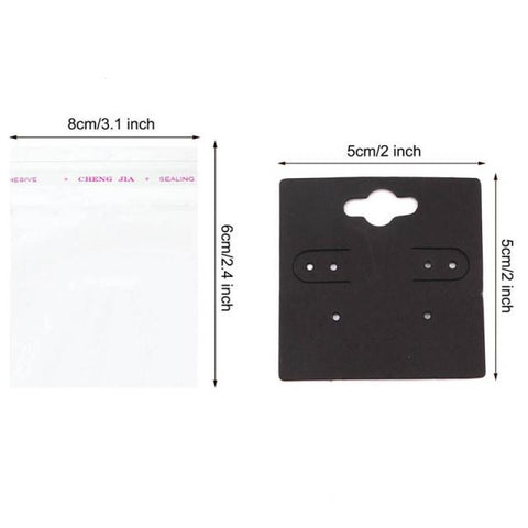 Earring Cards Necklace Display Cards with Bags for DIY Jewelry-JW01655-Veeddydropshipping