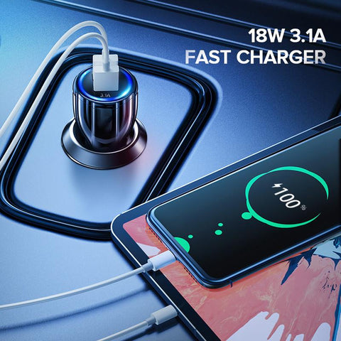 Dual USB Car Charger Adaptive Fast Adapter Micro USB-PA01186-Veeddydropshipping
