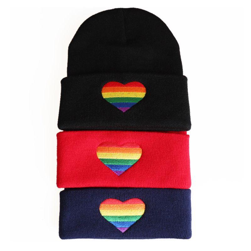 Embroidery Knitted Hat Winter Autumn Pride Beanie-Veeddydropshipping